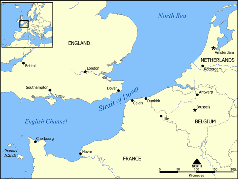 Strait Of Dover Map 